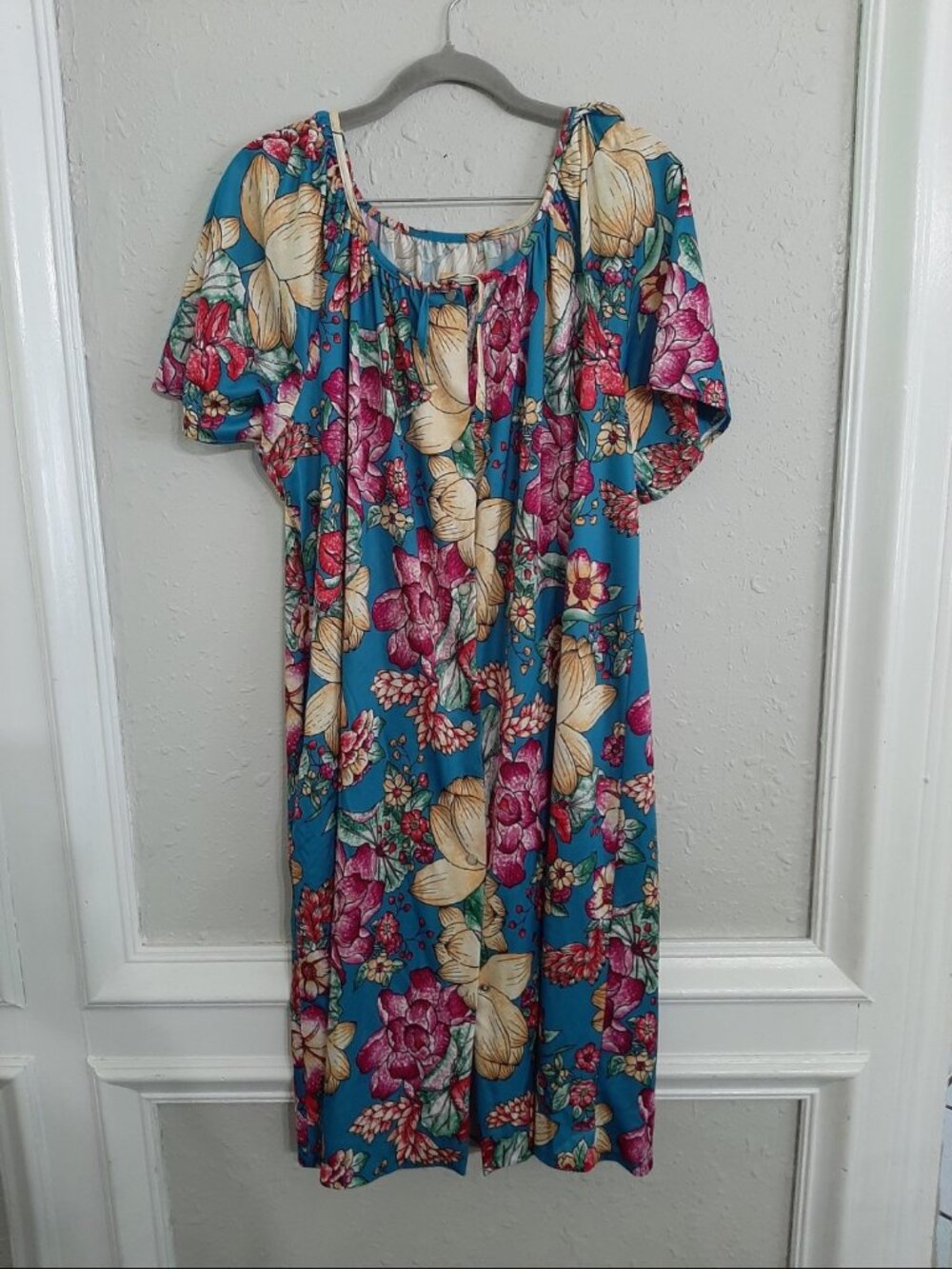 Handmade tropical vintage housecoat robe patio housewife 60s lounge wear